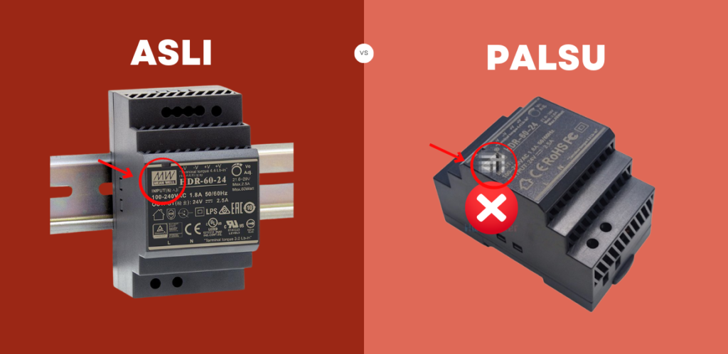 Waspada! Beredar Produk Palsu Mean Well HDR-60-24 di Marketplace 2 ril or fek 1