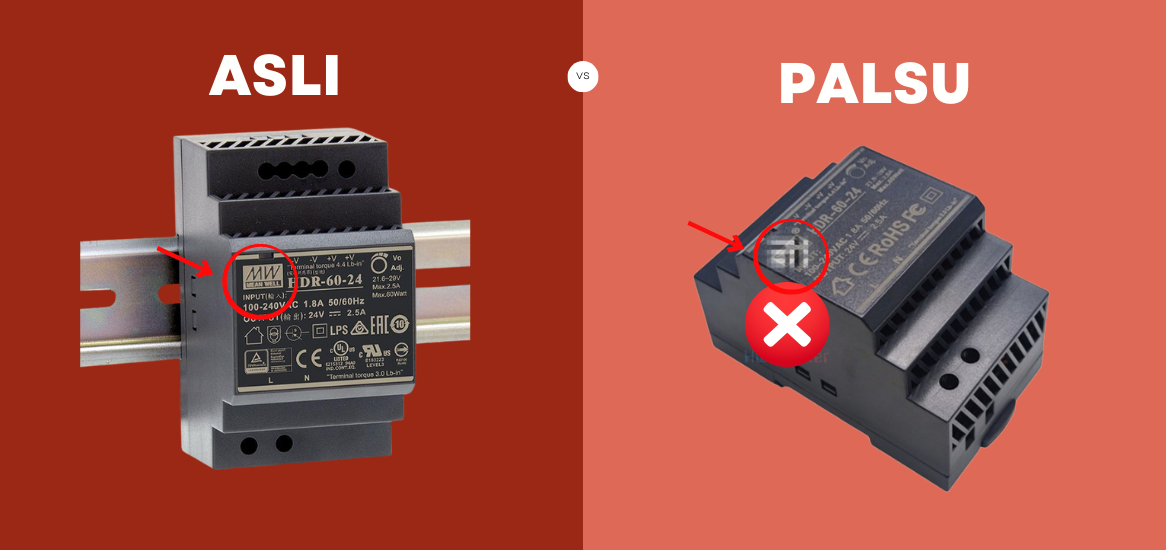 Produk Palsu Mean Well HDR-60-24