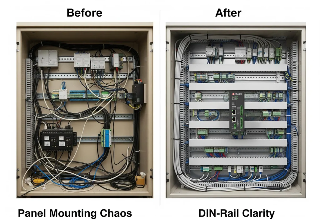 din rail mounting before and after jpg