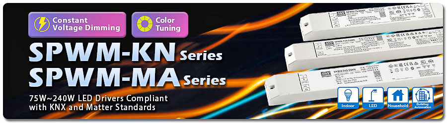 LED Driver KNX & Matter MEAN WELL: Mengenal Seri SPWM-KN dan SPWM-MA untuk Smart Lighting 1 mean well spwm series